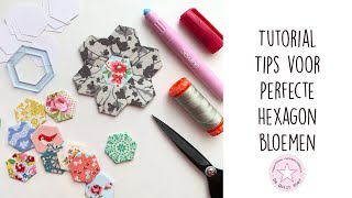 Hexagon bloemen maken  TUTORIAL [upl. by Shornick]