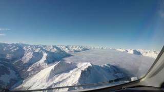 Cockpit view approach and landing Innsbruck Austria [upl. by Elamef556]