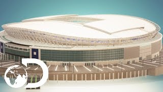 How To Build A Football Stadium  How To Build Everything [upl. by Ulphia336]