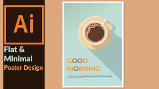 Designing a Minimal amp Flat Design Poster in Adobe illustrator [upl. by Giverin569]