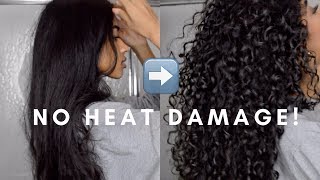 How to Straight to Curly  NO HEAT DAMAGE [upl. by Marylin]