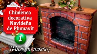 Chimenea decorativa Navideña de Plumavit [upl. by Gronseth]