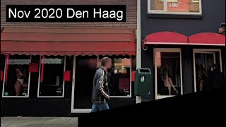 Nov 2020 Den Haag Red Light District in Netherlands The Hague in Holland [upl. by Anitnamaid]