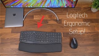 Logitech Ergonomic Setup Ergo K860 Keyboard and MX Vertical Mouse [upl. by Abehsat]