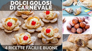 DOLCI DI CARNEVALE FRITTI CASTAGNOLE CASSATELLE ROSE DI CARNEVALE E RAVIOLI RIPIENI [upl. by Leachim]