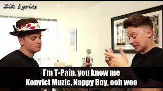 GODS PLAN SING OFF Conor Maynard vs Jack Maynard Lyrics Video [upl. by Peder]