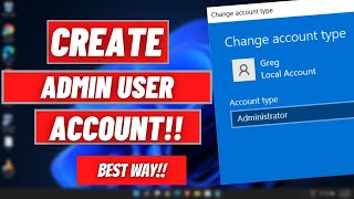 How to Create Administrator User Account on Windows 11  Add A Administrator Account [upl. by Leahciam501]