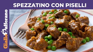 SPEZZATINO CON PISELLI  Ricetta facile [upl. by Norrehs]