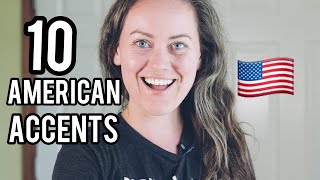 10 American Accents Imitation Examples [upl. by Mullane309]