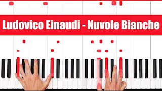 Nuvole Bianche Piano Ludovico Einaudi Nuvole Bianche Piano Tutorial [upl. by Eus]