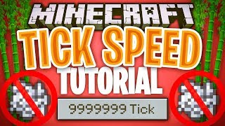 Minecraft  How to Use NEW Tick Speed Minecraft Bedrock tick speed tutorial [upl. by Juna]