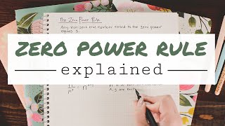 ZERO POWER RULE EXPLAINED  what is zero to the zero power  Math Hacks [upl. by Adianez]