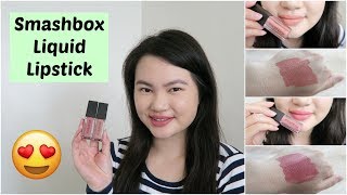 Smashbox Matte Liquid Lipstick Babe Alert amp In Demand Review  Swatch  Try On  Tracey Violet [upl. by Prior]