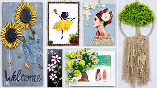 10 super easy Wall Hanging Craft Ideas with different Waste Material [upl. by Neenwahs33]