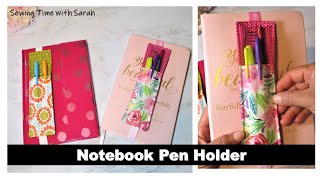 Christmas Gift Idea 10 MINUTES SEWING NOTEBOOK PEN HOLDER [upl. by Gaither842]