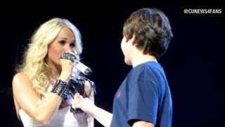 Carrie Underwood gives fan his first kiss [upl. by Hurlbut]