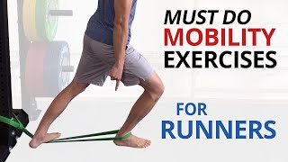 4 Essential Mobility Exercises for RUNNERS Core Ankles Knees amp Hips [upl. by Azitram604]