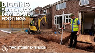 Digging Soakaway Drains and Footings [upl. by Sinoda]