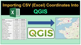 Importing CSV Excel Coordinates into QGIS [upl. by Cahn]