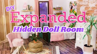 DIY  How to Make EXPANDED Hidden Doll Rooms [upl. by Oeflein]