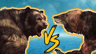 Short Faced Bear VS Giant Ground Sloth  Size Comparison [upl. by Ydolem834]