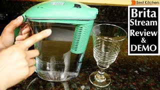 Brita Large 10 Cup Stream Filter as You Pour Water Pitcher Review and Demo [upl. by Latashia]