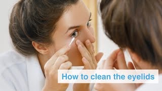 How to clean the eyelids for blepharitis treatment [upl. by Narib]