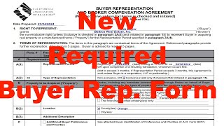 NEW 2024  Buyer Representation and Broker Compensation Agreement  CAR Form BRBC Required August 17 [upl. by Yllut]