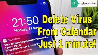 How to Delete iPhone calendar virus Easy Method Ios 13 and lower [upl. by Mailliw640]