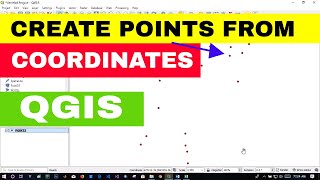 QGIS CREATE POINT FROM COORDINATE IN QGIS [upl. by Nawak]