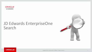 Introducing the JD Edwards EnterpriseOne Search [upl. by Gabriello]