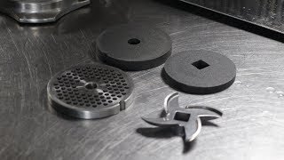 Sharpening a Meat Grinders Knife amp Plate [upl. by Mathre]