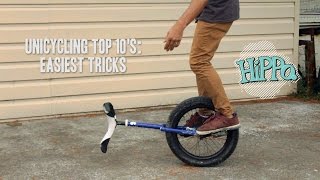 Unicycle Top 10s  Easiest Tricks [upl. by Anahsat]