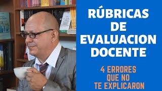 RUBRICAS DE EVALUACION DOCENTE [upl. by Landrum]