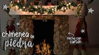 🎄 CHIMENEA de CARTÓN para NAVIDAD simulando PIEDRA Decoraciones Navideñas Christmas Decorations [upl. by Jarus77]