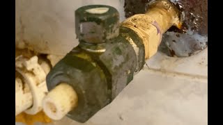 How to Loosen Rusted Lock Tight Faucet Supply Nut [upl. by Vial]