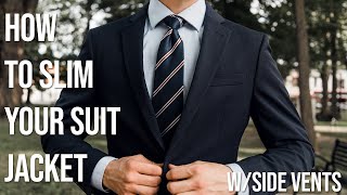 DIY Suit Coat Sliming Tutorial  No More Boxy Suit [upl. by Eatnoed]