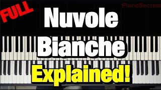 Nuvole Bianche Ludovico Einaudi Piano Tutorial Complete Song [upl. by Toulon]