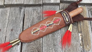 Knife Making  Native American knife and Quillwork sheath [upl. by Apthorp975]