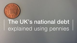 UK national debt explained using pennies [upl. by Giltzow]