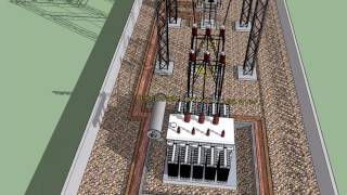 3D Animation of 3311KV Substation Outdoor Section [upl. by Yerffoej]