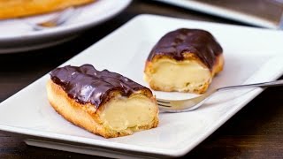 Vanilla Eclairs Recipe [upl. by Lorre692]