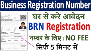 Business Registration Number Form Online Apply ¦ BRN No कैसे मिलेगा ¦ Rajasthan BRN Form Kaise Bhare [upl. by Livesay]