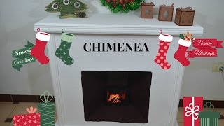 Chimenea de cartón Serie navideña Tutorial cinco [upl. by Amick]