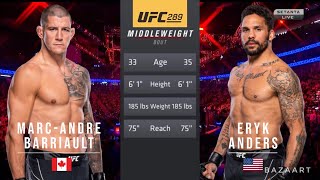 MARC ANDRE BARRIAULT VS ERYK ANDERS FULL FIGHT UFC 289 [upl. by Blank]