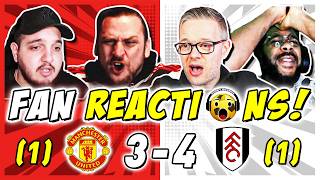 MAN UTD FANS FURIOUS 🤬 REACTION TO MAN UTD 3 11 4 FULHAM  FA CUP FAN REACTIONS [upl. by Inasah]