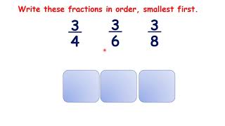 Order fractions with the same numerator [upl. by Arimak405]