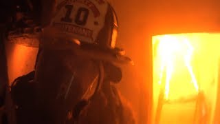 Firefighter Helmet Cam Clearbrook VA Structure Fire [upl. by Jepum]