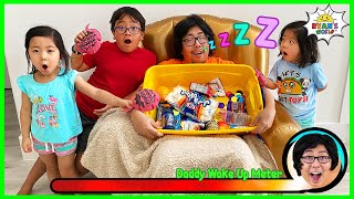 Greedy Daddy In Real Life Pretend Play Dont Wake Daddy Challenge [upl. by Aeduj]