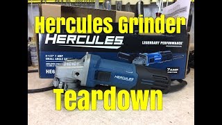 Teardown Harbor Freight Hercules angle grinder review [upl. by Ecitsuj303]